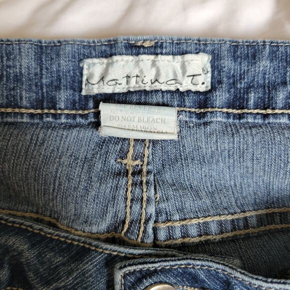 Mattina T Jeans Size 13 14 Medium Wash 5 pockets Embroidered pockets - Picture 3 of 11